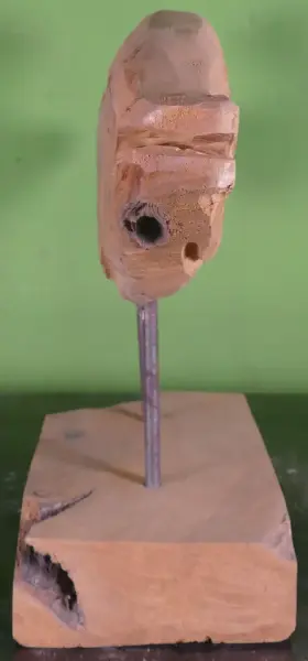 Product image 5 of the product “carved koi wood on stand M made from teak root pieces, 64cm length ”